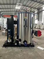 Generator Uap Diesel Otomatis Tabung Api Vertikal, Boiler Mini Tekanan Rendah untuk Produksi Komersial Pertanian