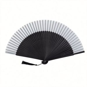 Luxury White Foldable Bamboo Hand Fan Carved Technique Traditional Angel Vintage Wedding Parties Home Decoration Business <b>Gift</b> - Product Image 3