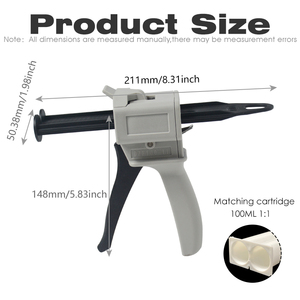 Pistola de Pegamento Epoxi Manual de Doble Componente 1:1 de 100 ml, Pistola de Calafateo Ergonómica, Dispensador de Adhesivo para Reparaciones Industriales - Product Image 4