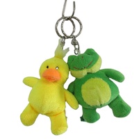 Mini peluche Animal sauvage jouets en peluche tigre singe mouton girafe grenouille canard ours hippopotame porte-clés mignon porte-clés