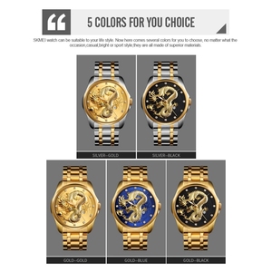 Montre pour homme <span class=keywords><strong>SKMEI</strong></span> <span class=keywords><strong>9193</strong></span>, montre à quartz en acier inoxydable de luxe, étanche, date, heure, montre-bracelet - Product Image 4