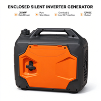 Générateur silencieux à onduleur 3,0 kW pour chantier et événements, 230 V, onde sinusoïdale pure, protection contre les surcharges et la faible pression d'huile, sortie 12 V CC