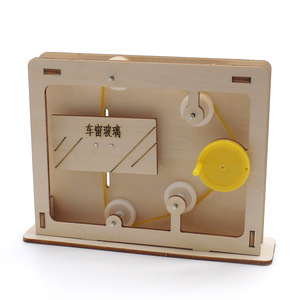 Modelo de elevalunas de coche, juguete educativo de madera, 155x115x35mm, para niños, kit de aprendizaje de ciencia DIY - Product Image 2