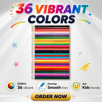Crayons de couleur à base d'huile de 3,0 mm, 36 couleurs, en vrac, pour étudiants, dessin et croquis