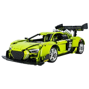 Green Audi R8 1:10 2641PCS super Racing Car Model Building Blocks Bricks Toys Christmas Gifts Toys for children