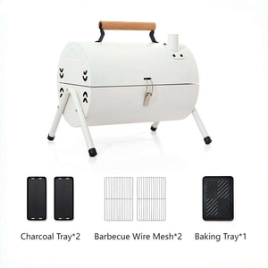 Family BBQ Portable Stainless Steel <strong>Charcoal</strong> <strong>Grill</strong> Flame Safety Device Folding Double-sided <strong>Mini</strong> Camping Picnic Outdoor 2-3 - Product Image 4