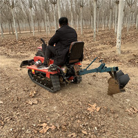 Tracteur agricole à chenilles 4x4 de 25-50 CV avec moteur pour le labour et le creusement de fossés sur rizières et terres arides