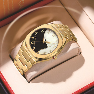 Simple Arabic Numerals Watch for Men and Women, commuter Casual Style, High-definition <b>Scale</b> Large Dial Watch - Product Image 2