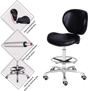 Sgabello da Disegno Girevole Regolabile con Ruote, <span class=keywords><strong>Sedia</strong></span> da <span class=keywords><strong>Scrivania</strong></span> Moderna per <span class=keywords><strong>Studio</strong></span>, <span class=keywords><strong>Studio</strong></span> Dentistico, Bancone - Product Image 6