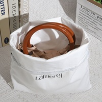 Sac à poussière recyclable en sergé de coton blanc pour sac à main Logo personnalisé imprimé chaussure vêtements ceinture portefeuille emballage pochette en coton à cordon