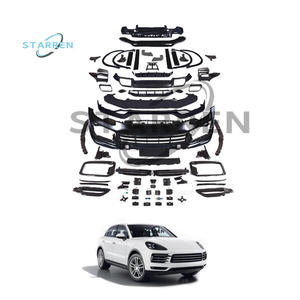 9y0 2018 + Nuevo diseño Turbo + <span class=keywords><strong>TKT</strong></span> Estilo Conjuntos de parachoques delantero y trasero Kit de carrocería para Porsche Cayenne - Product Image 1