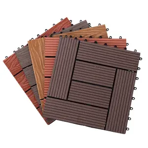 现代防腐易安装木塑复合户外工程木地板3D联锁Diy甲板地板砖