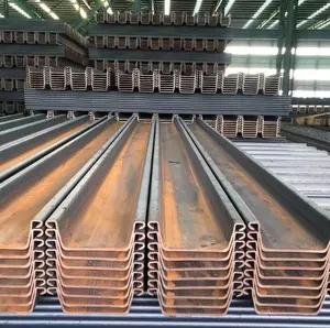 Cheap Steel Sheet Piles Sy390 ASTM A690 Sy295 U Shape Steel Sheet Pile Wall For Building Materials