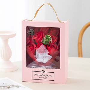 Nuevo Regalo de Flores de Rosa Artificiales de Larga Duración para el <span class=keywords><strong>Día</strong></span> de San Valentín, 9 Rosas de Jabón para el <span class=keywords><strong>Día</strong></span> de la Madre - Product Image 6