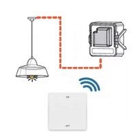 Module d'interrupteur d'éclairage intelligent Tuya ZigBee Mini 2 gangs, interrupteur mural universel, télécommande sans fil, prend en charge la radiofréquence