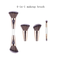 Pinceau de maquillage professionnel multifonctionnel 4-en-1 haut de gamme, populaire et très vendu, pour outils de maquillage (vente en gros)