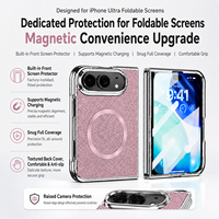 Coque magnétique pliable avec revêtement en poudre, protection anti-traces de doigts avec matrice d'aimants intégrée pour iPhone Ultra Fold Screen