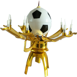 Trofeo dorado Pastel <span class=keywords><strong>de</strong></span> cumpleaños velas Ambiente romántico creativo cantando <span class=keywords><strong>Canciones</strong></span> <span class=keywords><strong>de</strong></span> feliz cumpleaños velas musicales - Product Image 2