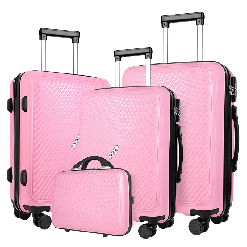 2023 OEM ODM Custom Luggage Factory Trendy Pp Carry-on Plastic Luggage Set Travelling New Shape Suitcase