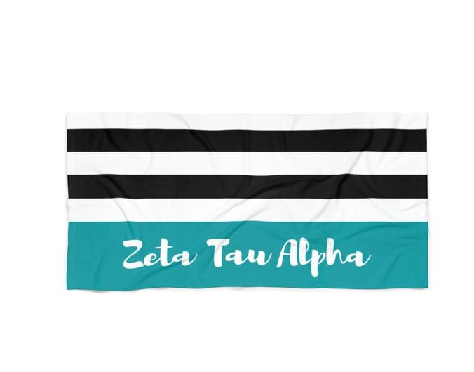 Пользовательское полотенце Zeta Tau Alpha, популярное мягкое замшевое полотенце из микрофибры, пляжное полотенце для путешествий, пляжное полотенце