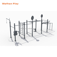 Estación de Entrenamiento de Acero Galvanizado de Alta Calidad y Durabilidad, Barra de Tracción, Equipo de Fitness Complejo para Exteriores