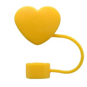 Tapón de Pajita de Goma Suave de 10 mm con Diseño de Corazón 3D Estéreo, Accesorio Universal para Bebidas con Hebilla Decorativa, Adornos para Pajitas - Product Image 6