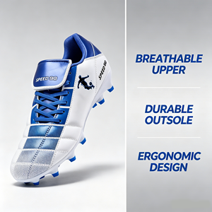 Chaussures <span class=keywords><strong>de</strong></span> football pour jeunes, entraînement, durables, antidérapantes, tige en PVC, semelle extérieure en caoutchouc, crampons longs pour utilisation sur gazon, chaussures <span class=keywords><strong>de</strong></span> football unisexes - Product Image 3