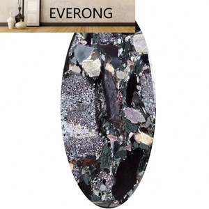 Lusso moderno a forma di capsula Custom quattro stagioni di marmo verde tavolino top per la decorazione della casa - Product Image 1