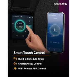 Bomba de Calor para Piscina Varminpool de 105000 Btu con Inversor, 220-240V, Control Inteligente por Wifi, para Piscinas Enterradas de 30000 Galones - Product Image 4