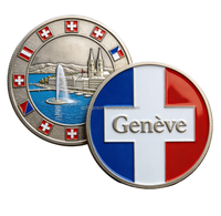 Moneda Conmemorativa de Croacia con Mapa y Emblema Nacional Grabados, Plateada y Pulida, de Doble Cara, Coleccionable