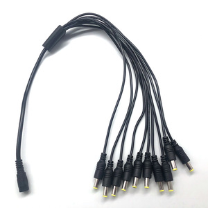 DC Power <b>Cable</b> 1 To 10 <b>Splitter</b> 5.5x2.1mm Male To Female 12V Industrial PVC Insulation Copper Conductor - Product Image 2