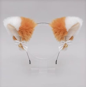 آذان فرو الثعلب القط اليدوية ، طوق شعر ، ملابس رأس أنيمي ، فستان تنكري للحفلات ، زي هالوين تأثيري ، عصابة رأس - Product Image 6