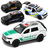 Vente en gros : Voiture de police moulée sous pression à l'échelle 1:36, modèle City Patrol, avec fonction de recul, portes ouvrables, X7 & Rover, SUV en alliage métallique, jouet avec sons et lumières