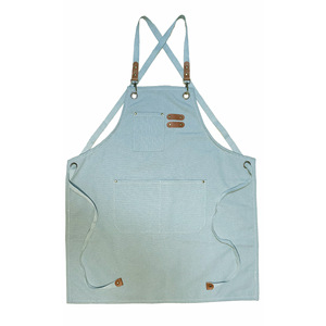 Tablier en toile avec logo brodé personnalisé, imperméable, résistant à l'huile, 100% coton, double poche, cuisine, chef, restaurant, réglable - Product Image 1