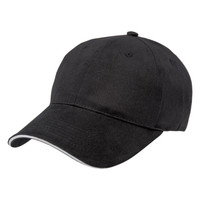 Gorra de Béisbol de Algodón Ajustable de 6 Paneles con Logotipo Bordado en Color Contrastante para Publicidad de Catering, Cuatro Estaciones