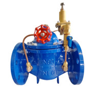 Vanne de régulation/décharge de pression DN150 en fonte ductile GGG50, corps en fonte ductile, commande hydraulique pilote, pour hydrant d'incendie, alimentation en eau EVK