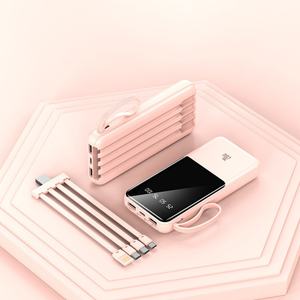 Nouveautés : Batterie externe portable 10000 mAh avec affichage numérique LED, sortie Type-C 10W et câbles intégrés pour utilisation en extérieur - Product Image 5