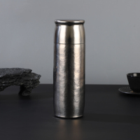 Bouteille isotherme en titane haut de gamme, isolation sous vide 6-12 heures, texture givrée, anti-fuite, portable, logo personnalisé