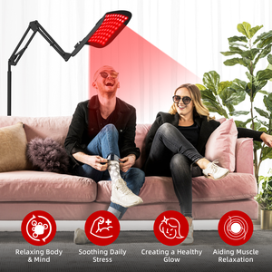 Rotlicht therapie für Körper, Infrarot-Lichttherapie-Panel-Lampe mit Ständer, 660nm und 850nm Nah infrarot licht gerät - Product Image 5