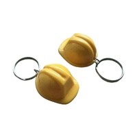 Porte-clés mini-chapeau de sécurité en plastique personnalisé en gros Porte-clés casque de sécurité créatif avec logo