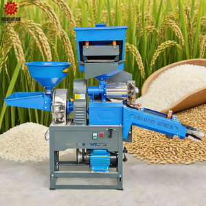 Mini moulin à riz en acier inoxydable, moulin à riz et à <span class=keywords><strong>millet</strong></span> avec broyeur de maïs, machine combinée de suppression des impuretés vibrante - Product Image 1