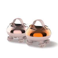 Masseur de cuir chevelu électrique automatique tendance avec thérapie par lumière rouge - 4 têtes de massage - Soulagement des maux de tête - Aide au sommeil - Facilite l'endormissement MAH-02