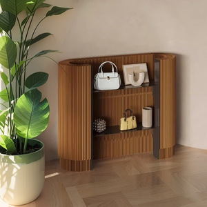 Réceptionniste de type <span class=keywords><strong>rond</strong></span>, bureau blanc, étagère pliable pour l'affichage de marchandises, stand d'exposition pour la maison, le bureau et le salon - Product Image 3