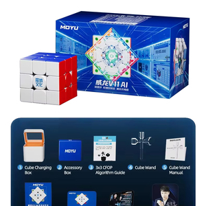<span class=keywords><strong>MoYu</strong></span> Magic Domain Weilong <span class=keywords><strong>Ai</strong></span> V11 Bola de suspensión magnética núcleo UV 3X3X3 velocidad mágica magnética rompecabezas cubo inquieto juguete - Product Image 1