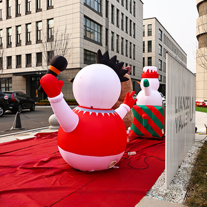 Muñeco de Nieve Inflable Navideño de 2 Metros, Resistente al Agua, Canta <span class=keywords><strong>Canciones</strong></span>, Reutilizable, Decoración Navideña <span class=keywords><strong>para</strong></span> Exteriores - Product Image 3