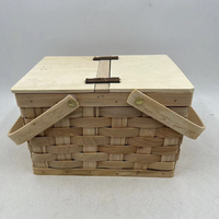 TF- GGB11 Vente en gros en bois décoratif Noël nouveau bébé bambou tissé garniture emballage panier pour tissé en vrac boîte Cadeau panier