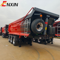 Promotion : Semi-remorque benne arrière 4 essieux 60/80 tonnes en acier type U pour camion à vendre
