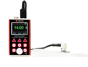 Jauge d'épaisseur ultrasonique portable MT660 pour le test des matériaux métalliques, plastiques, en verre, en fibre de verre et composites, modèle MT660, mesure Ra - Product Image 1
