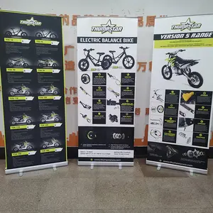 Factory Sale China Roll Up Banner With Custom Logo Print Aluminum Floor Display Advertising Retractable Roll Banners