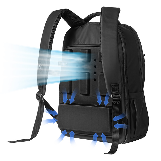 Cooling Backpack Ventilation Frame with Fans Anti-sweat Cooling Fan Computer Backpack